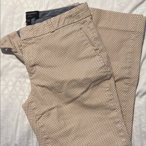 Banana Republic Tan Polka Dot Cropped Pants